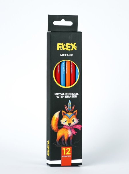 دزينة اقلام رصاص flex metalic