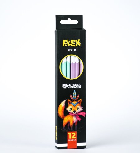 دزينة اقلام رصاص flex scale
